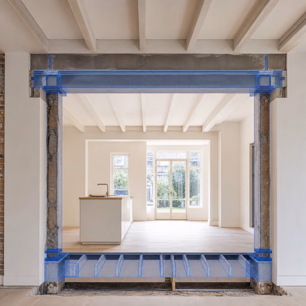 Constructieberekening vloer hero met technische bouwtekening