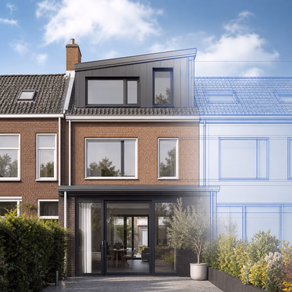 Nokverhoging 1 zijdig hero met technische bouwtekening