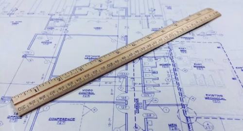 Bouwtekening uitbouw bestaat uit
